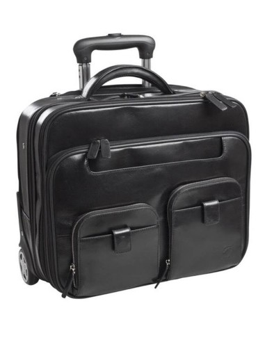Portaordenador Piel Con Ruedas Matties Negro
