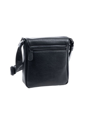 Bolso Bandolera C/Solapa Matties Rustic  40100-20 Negro B...