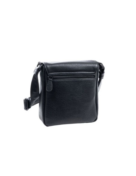 Bolso Bandolera C/Solapa Matties Rustic  40100-20 Negro B...