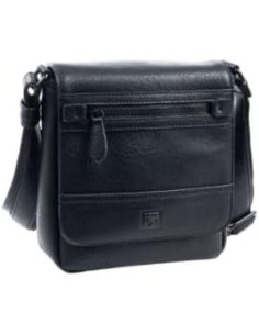 Bolso Bandolera C/Solapa Matties Rustic  40100-20 Negro B...