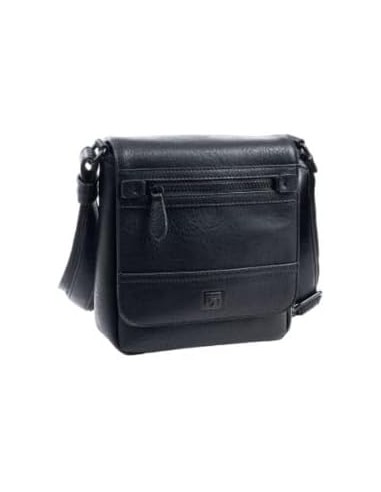 Bolso Bandolera C/Solapa Matties Rustic  40100-20 Negro B...
