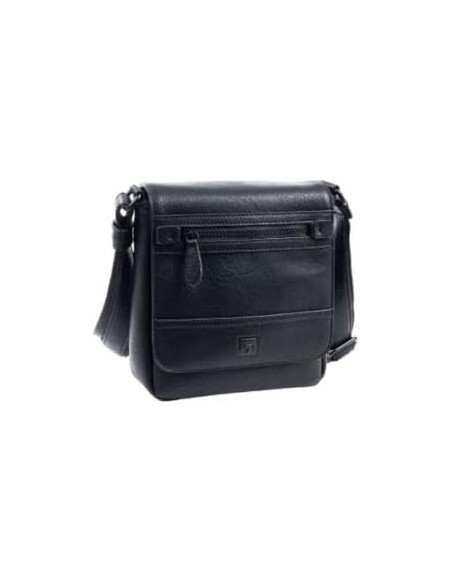 Bolso Bandolera C/Solapa Matties Rustic  40100-20 Negro B...