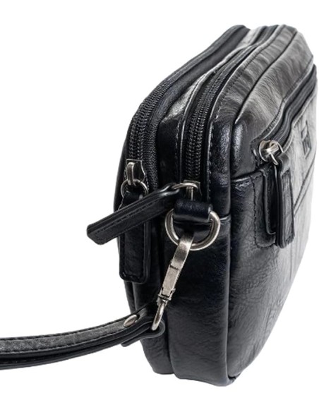 Cartera De Mano Matties Classic 40125-20 Negro Bolsos Hom...