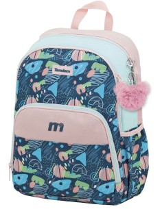 Mochila Doble Cuerpo 39,5/AC  Escolar Tandem Trazos
