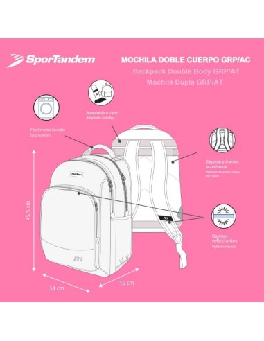 Mochila Doble Cuerpo Grp Ac Tandem Trazos