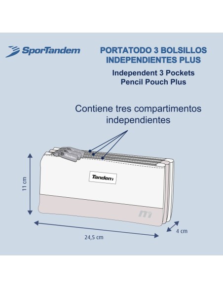 Portatodo Tres Bolsillos Independientes Plus Tandem Circle Fly