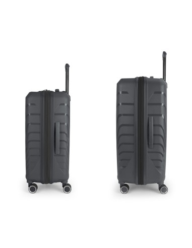 Set 2 Maletas M-L Gabol Soho Gris Juego de Maletas | Fraber