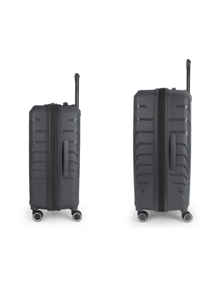 Set 2 Maletas M-L Gabol Soho Gris Juego de Maletas | Fraber