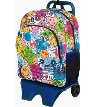 Mochila  Con Carro Escolar Smiley Spring