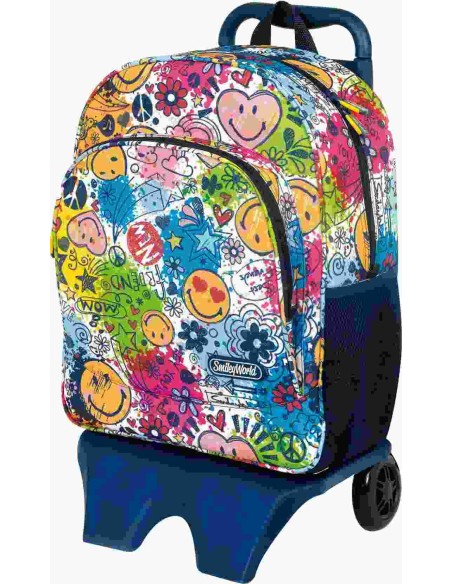 Mochila  Con Carro Escolar Smiley Spring Mochila  Con Carro Escolar Smiley Spring
