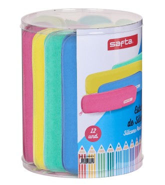 SET 12 PORT. ESTRECHOS SURTIDOS SAFTA GLITTER SILICONE