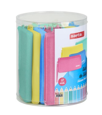 SET 12 PORT. PLANOS SURTIDOS SAFTA GLITTER SILICONE