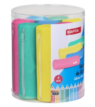 SET 8 PORT. REDONDOS SURTIDOS SAFTA GLITTER SILICONE