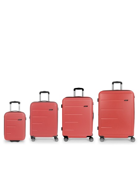 Set 4 Maletas C21-C22-M-L Gabol Future Plus Coral Juego d...