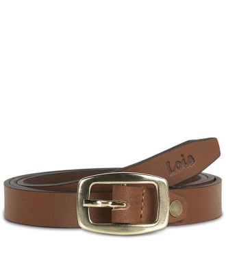 Cinturon Piel Genuina 20Mm  Lois Cinturones T-44 Marrón/Oro