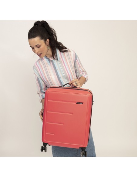 Maleta Trolley Cabina Gabol Future Plus Coral Maletas Cab...