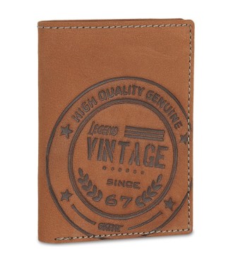 Cartera Billetero Hombre Vintage Skpat Marrón