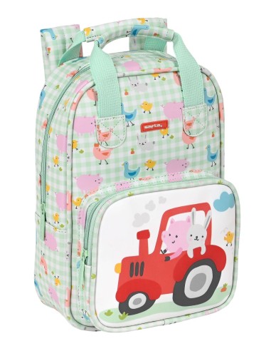 MOCHILA INFANTIL CON ASAS FACIL LIMPIEZA SAFTA PREESCOLAR "GRANJA" ...