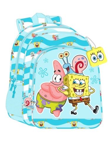 MOCHILA JUNIOR ADAPT.CARRO BOB ESPONJA "STAY POSITIVE" | Comprar MO...