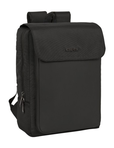 MOCHILA CON SOLAPA PORTATIL 13,3''+USB SAFTA BUSINESS "BLACK" | Com...