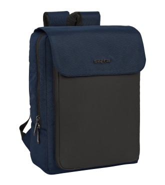 MOCHILA CON SOLAPA PORTATIL 13,3''+USB SAFTA BUSINESS "DARK BLUE" |...