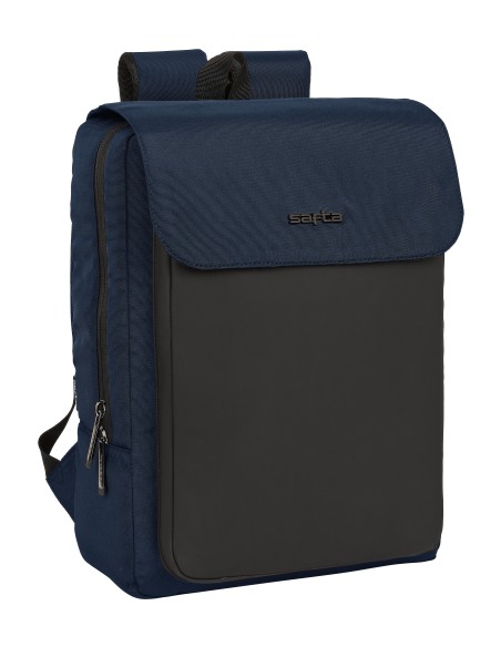 MOCHILA CON SOLAPA PORTATIL 13,3''+USB SAFTA BUSINESS "DARK BLUE" |...