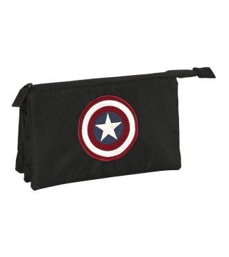PORTATODO TRIPLE CAPITAN AMERICA TEEN | Comprar PORTATODO TRIPLE CA...