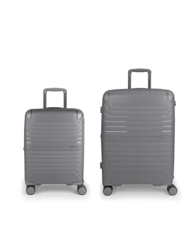 Set 2 Maletas C22-M  Gabol Crosby Gris Juego de Maletas |...