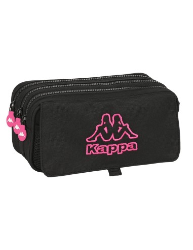 PORTATODO TRIPLE BIG KAPPA "BLACK AND PINK" | Comprar PORTATODO TRI...