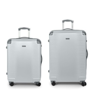Set 2 Maletas M-L Gabol Balance Xp Plata | Comprar Set 2 Maletas M-...