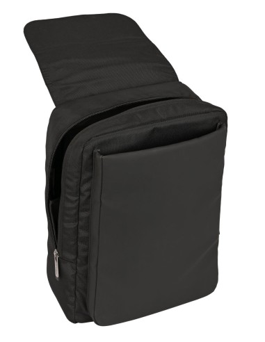 MOCHILA CON SOLAPA PORTATIL 13,3''+USB SAFTA BUSINESS "BLACK" | Com...
