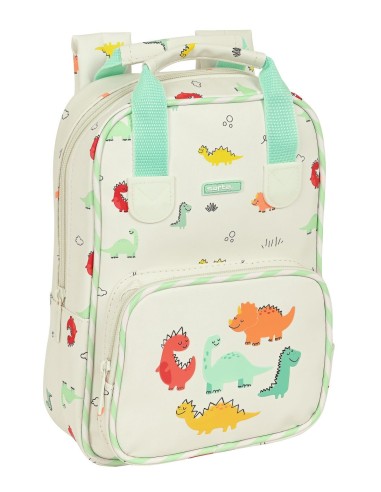 MOCHILA INFANTIL CON ASAS FACIL LIMPIEZA SAFTA PREESCOLAR "DINOS"