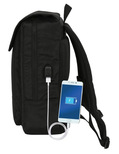 MOCHILA CON SOLAPA PORTATIL 13,3''+USB REAL BETIS BALOMPIE PREMIUM ...