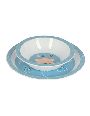 SET DE PLATOS Y CUBIERTOS SAFTA PREESCOLAR "BABY BEAR" | Comprar SE...