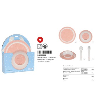 SET DE PLATOS Y CUBIERTOS SAFTA PREESCOLAR "PATITO" | Comprar SET D...