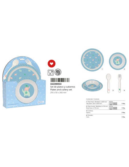 SET DE PLATOS Y CUBIERTOS SAFTA PREESCOLAR "ELEFANTES" | Comprar SE... SET DE PLATOS Y CUBIERTOS SAFTA PREESCOLAR "ELEFANTES" | Comprar SE...