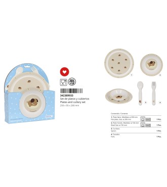 SET DE PLATOS Y CUBIERTOS SAFTA PREESCOLAR "PUPPY" | Comprar SET DE...