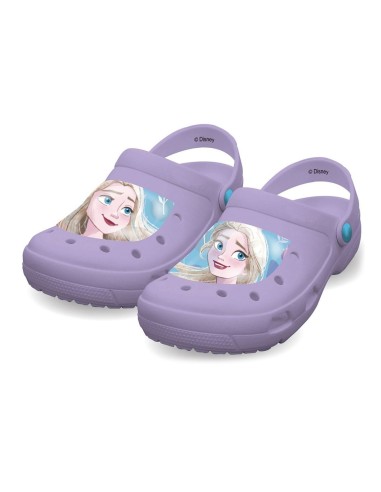 ZUECOS DE GOMA LILA CLARO FROZEN "BELIEVE" | Comprar ZUECOS DE GOMA...