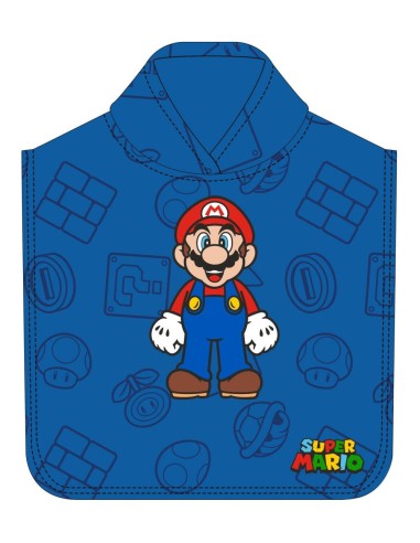 PONCHO DE MICROFIBRA SUPER MARIO