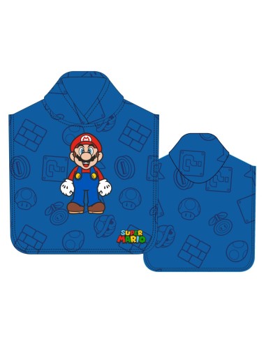 PONCHO DE MICROFIBRA SUPER MARIO