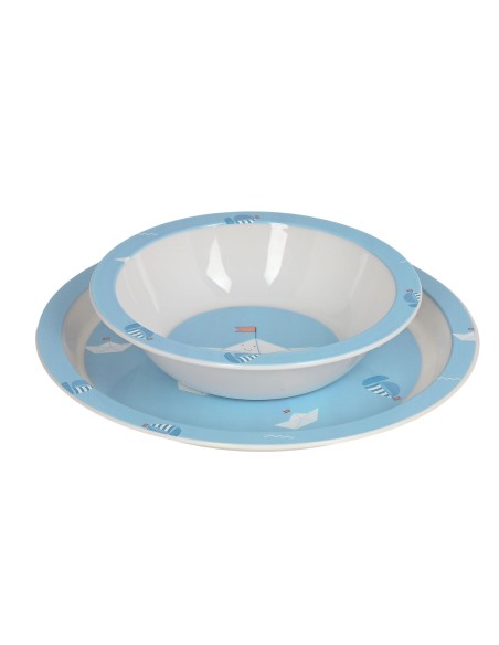 SET DE PLATOS Y CUBIERTOS SAFTA PREESCOLAR "SHIP"