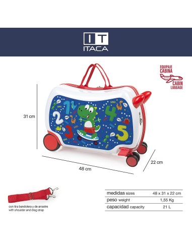 Maleta Infantil Correpasillos Itaca Dino