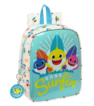 MOCHILA GUARDERIA ADAPT.CARRO C/BOLSILLO BABY SHARK "SURFING" | Com...