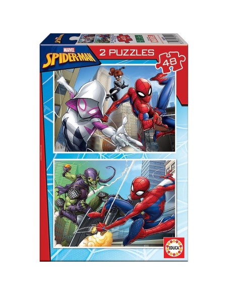 2 PUZZLES DE 48 PIEZAS SPIDER-MAN "HERO" 2 PUZZLES DE 48 PIEZAS SPIDER-MAN "HERO"