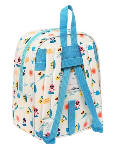 MOCHILA GUARDERIA ADAPT.CARRO C/BOLSILLO BABY SHARK "SURFING" | Com...