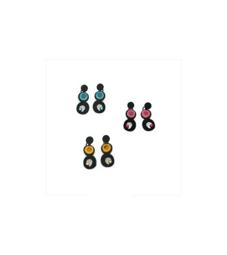 Pendiente Negro/Fucsia | Comprar Pendiente Negro/Fucsia online - FR...