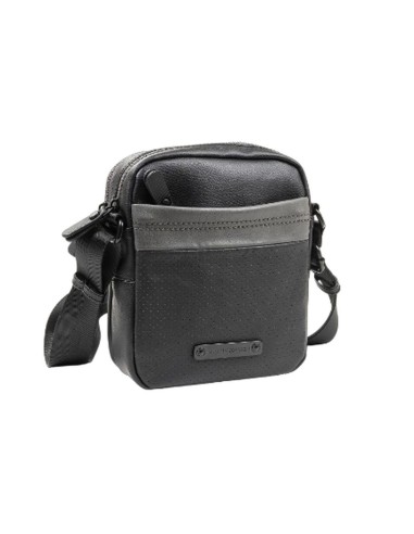 Bolso Bandolera Doble Hombre Matties 40021 Sport Negro | Comprar Bo...