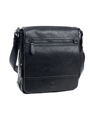 Bolso Bandolera C/Solapa Matties Rustic 40102-20 Negro | Comprar Bo...