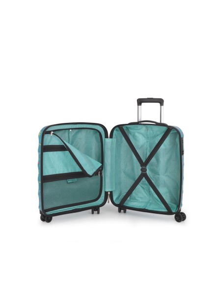 Set de maleta de cabina,  mediana y neceser Gabol ACQUA J...
