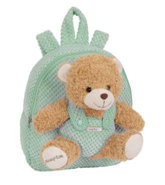 MOCHILA PREESCOLAR CON OSITO SAFTA TURQUESA | Comprar MOCHILA PREES...